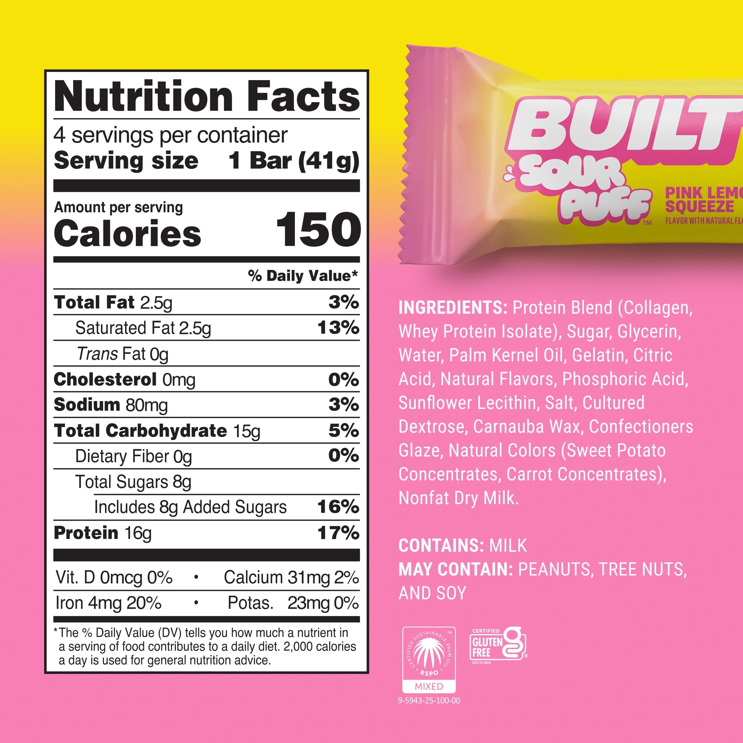 Pink Lemonade Squeeze Sour Puff 4ct
